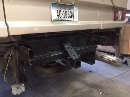 Custom Motor Home Hitch With Bumper Off